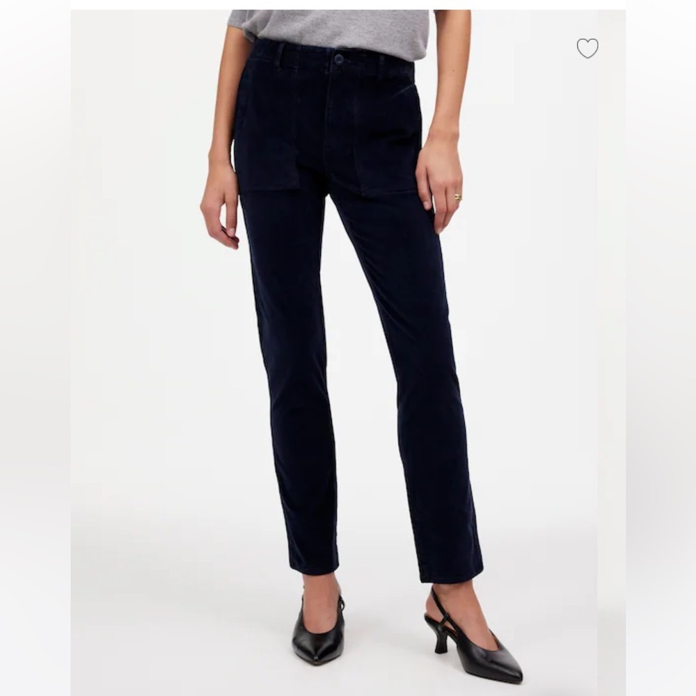 Madewell Slim Straight Utility Pant Garment Dyed Corduroy Women’s 31 Navy